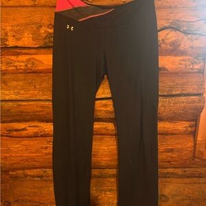 Under Armour Black Leggings with Pink Detail